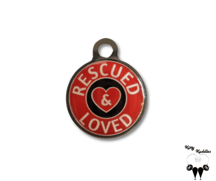 Rescued & Loved pet ID tag