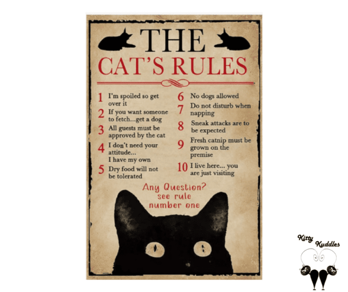 Tin Sign - The Cat's Rules