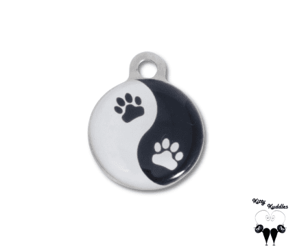 Ying Yang paws pet ID tag