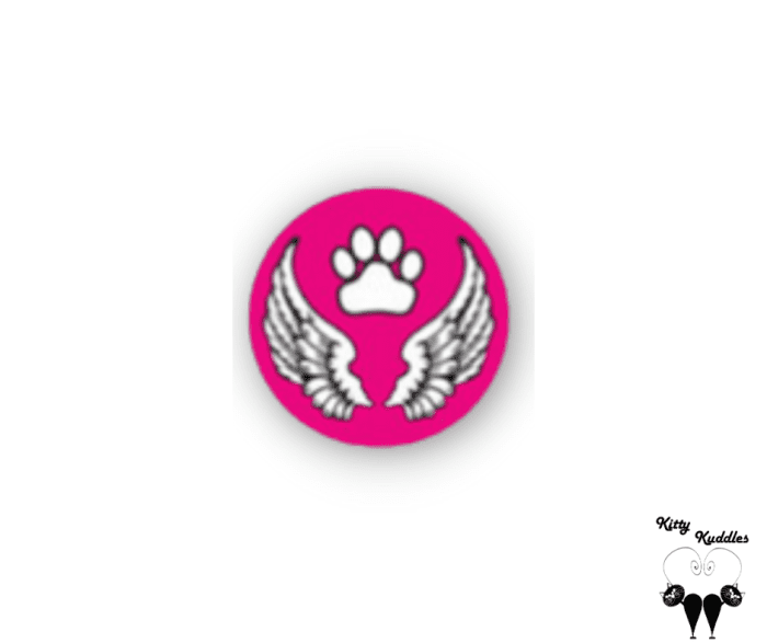 Pink Wings pet ID tag