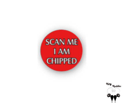 Scan me Im chipped pet ID tag
