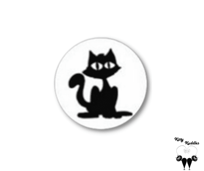 Black cat pet ID tag