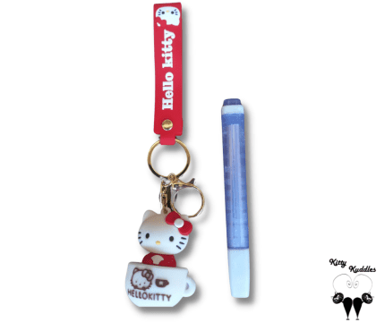 Red Hello Kitty Teacup keyring
