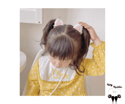 Fluffy Cat Ear Hair Clips (Dark Pink, 1 pair/2 clips)