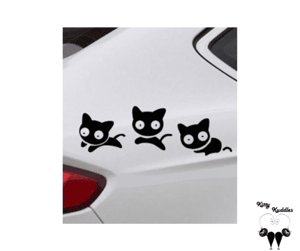 Naughty Kitten Vinyl Car Sticker
