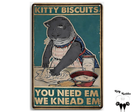 Tin Sign - Kitty Biscuits