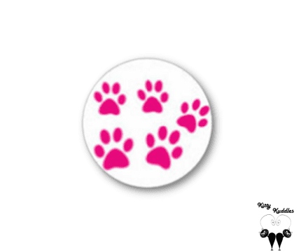 Pink Paws pet ID tag