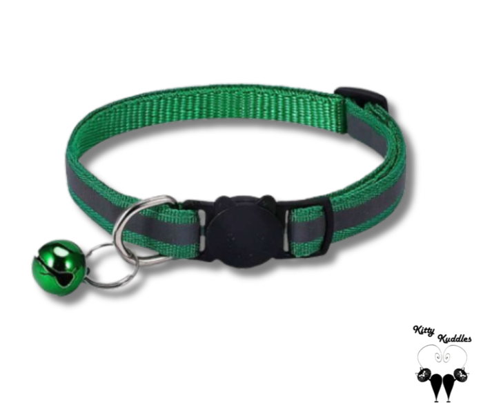Reflective Cat collar (Dark Green)