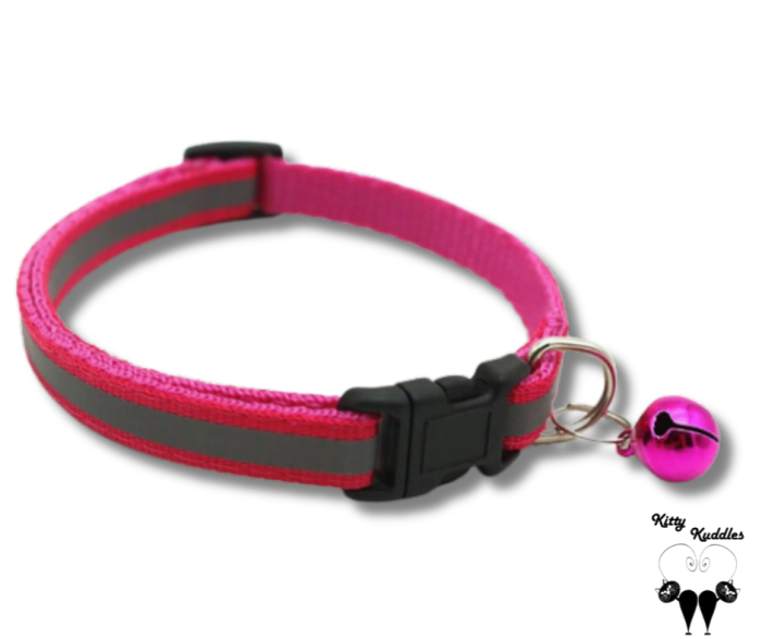 Reflective Cat collar (Dark Pink)