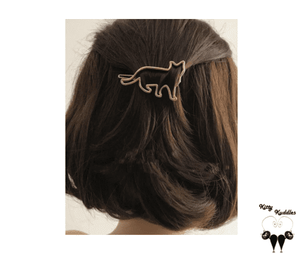Gold cat hair clip