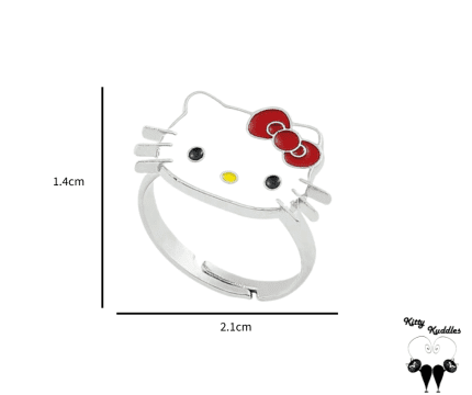 Hello Kitty 1set/3pcs Cute Kawaii Girls Style Metal Jewelry Set (Ring)