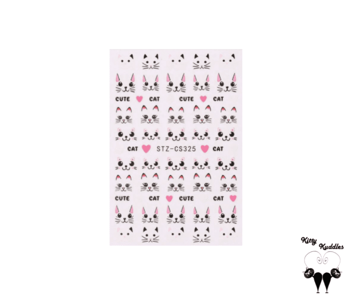 Cute Cat Nail Art Stickers