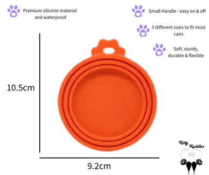 Pet tin food cover - Orange size