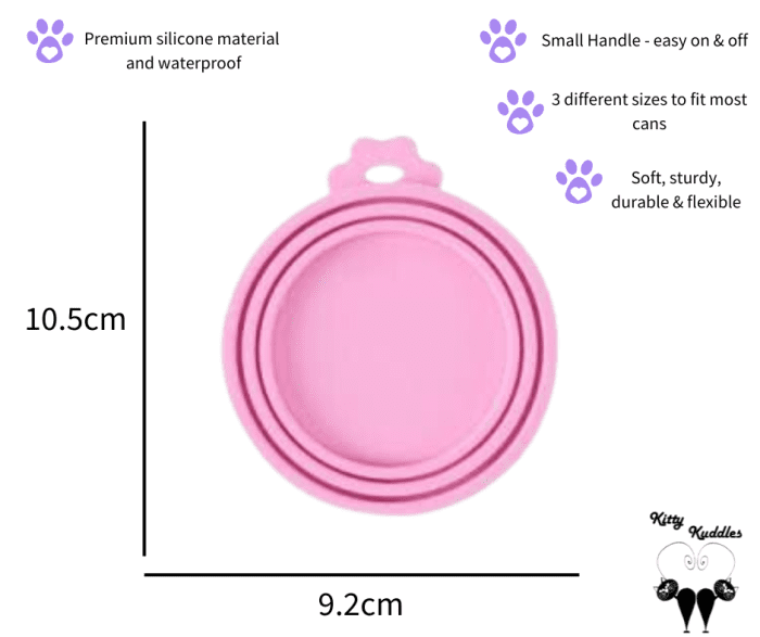Pet tin food cover - pink size
