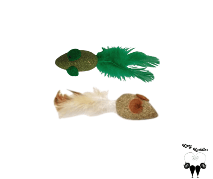 Catnip feather mouse toy (2 pieces)