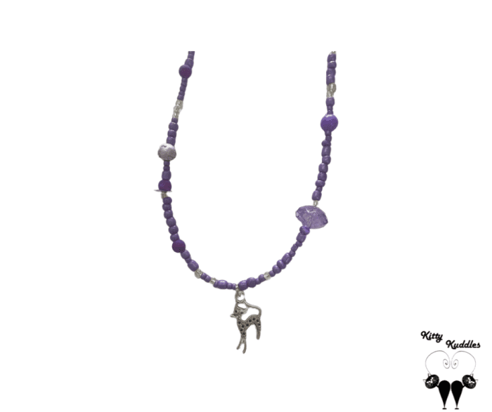Slinky Cat Necklace Purple