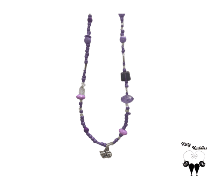 Kitten Necklace - Purple