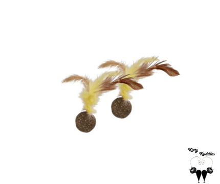 Catnip Feather Ball 2pc